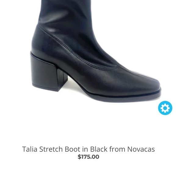 NOVACAS Talia Stretch Vegan Leather Bootie In Black | Size 41/10 - Picture 2 of 15